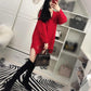Spring and Autumn Sexy Mid-length Sweater V-neck Pullover Irregular Top Loose Hole Knit Sweater Dress