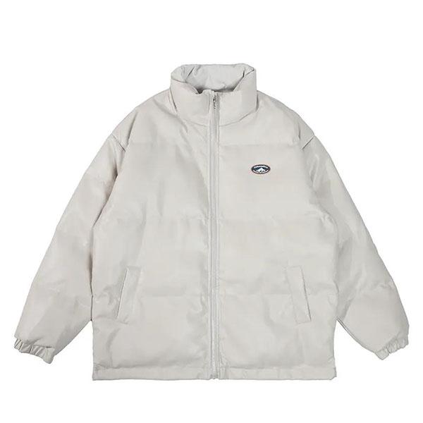 Women Winter Both Sides Wear PU Cotton Coats Large Size Stand Collar Loose Thickened Coats Solid Color Cotton Padded Jacket