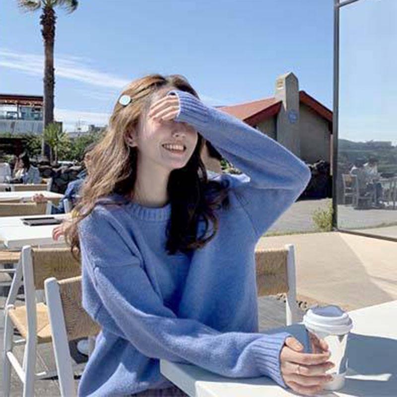Pofulove Sweater Girl Student Loose Autumn Winter Small Fresh Pullover Bottoming Women Sweaters