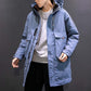 2021 Winter New Men's Hooded Down Jacket Casual Mid-length Trend Thick Warm Jacket