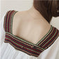 Ethnic Style Chiffon Dress Women Loose and Thin Bat Sleeves Large Size Square Neckline above knee Solid Color