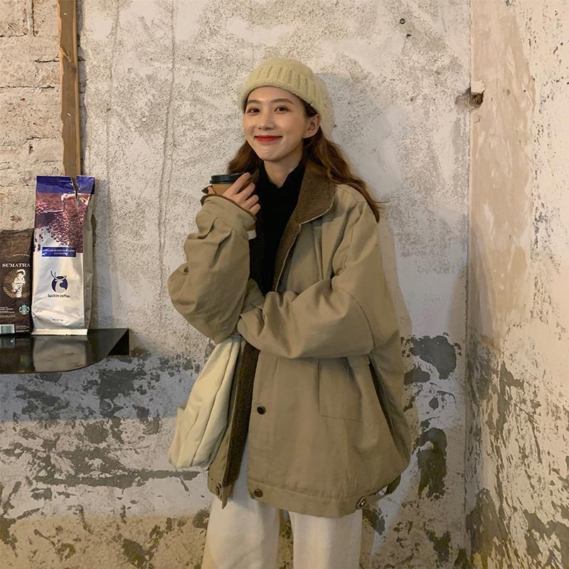 Winter Fashion Hooded Thicken Jacket Retro Oversize Loose BF Wind Long Long Sleeve Women's Cotton Coat
