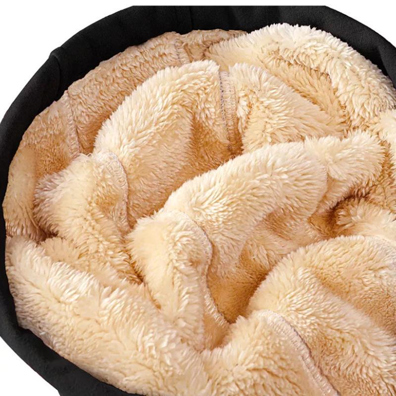 Round Neck Sweater Men's Autumn Lamb Cashmere Plus Velvet Thick Men's Solid Color All-match Sweatshirts