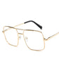 Fashion Square Sunglasses Women Brand Design Metal Frame Gradient Lenes Oversized Ladies Sun Glasses