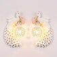 Luxury peacock crystal wall lamp Nordic bedroom bedside living room TV background led wall lamp