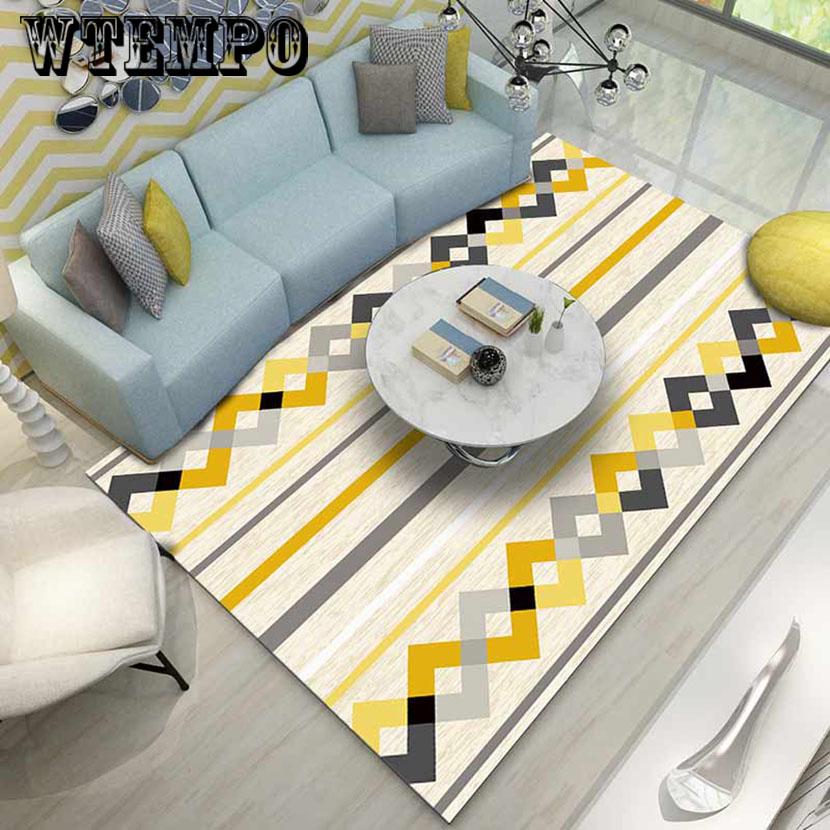 Geometric Large Sizes Living Room Carpets Bedroom  Absorb Water Rugs Mat Home Decoration