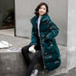 Winter Bright Face Wash-free Cotton Coat Women's Mid-length Coat Bread Coat Korean Style Cotton Coat Loose Padded Jacket