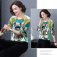 Autumn Winter Fashion Printed Pullover Knitted Sweater Vintage Middle-aged Women  High-end Cashmere Sweater