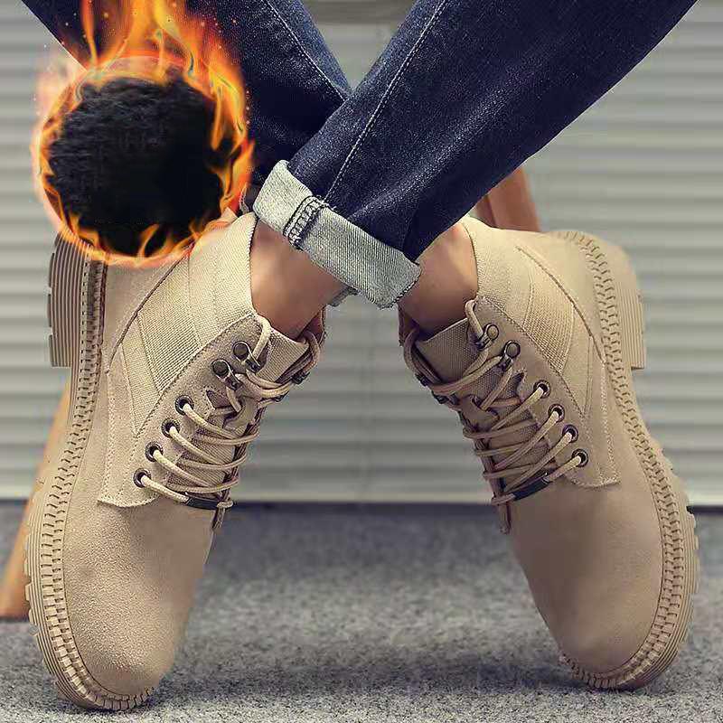 Martin Boots Men's Boots Male Winter Plus Velvet Shoes Men's Snow Boots Combat Boots Military Boots