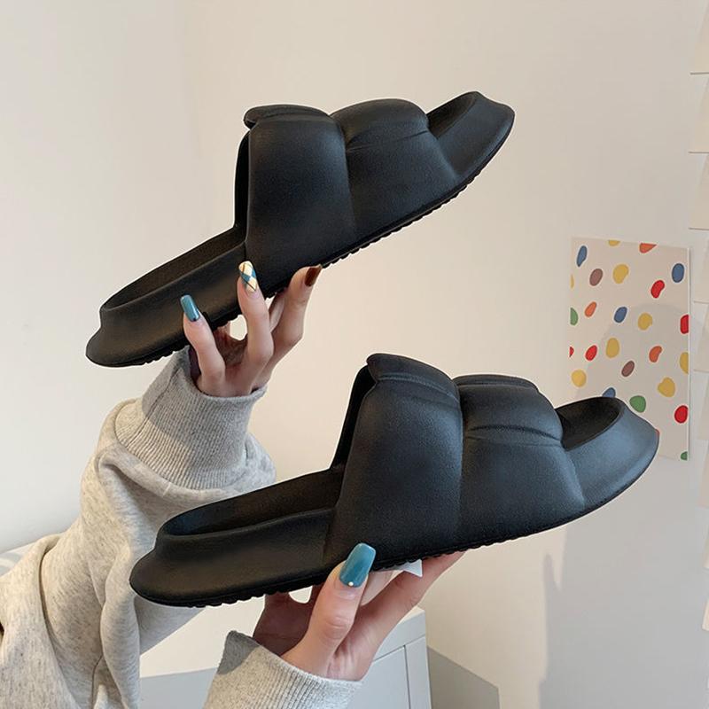 Step on Shit Feeling EVA Slippers Women's Summer Home Non-slip Outside Wear Thick Bottom Bathroom Bath Slippers