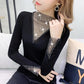 Spring and Autumn Women's Long-sleeved Round Neck Slim Bottoming Shirt Solid Color Top
