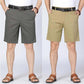 100% Cotton Shorts Summer Thin Section Straight Loose Casual Men's Shorts Middle-aged and Elderly Five-point Pants (2 pieces)