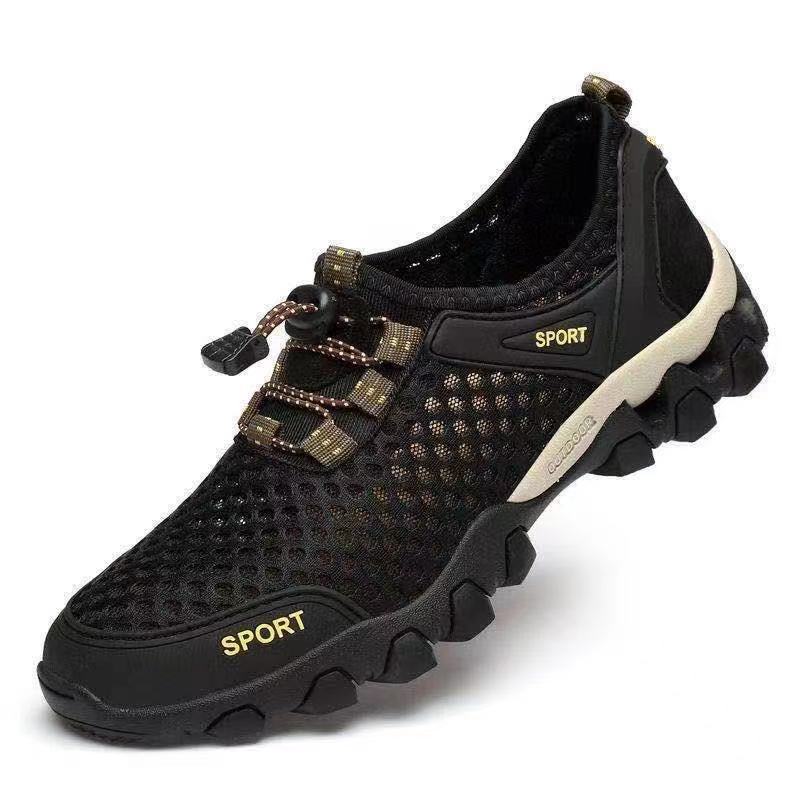 Summer New Style Youth Men's Net Shoes Breathable Mesh Fabric Surface Hollow Climbing Sneakers