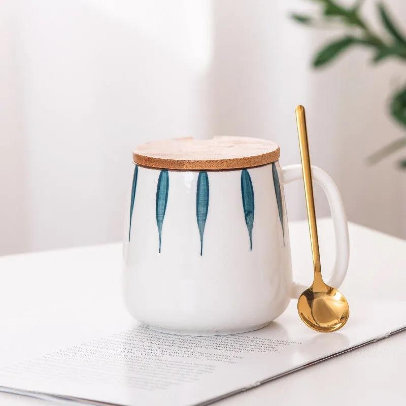 Japanese Creative Ceramic Cup Mug Large Capacity Tea Cup Milk Cup Office Water Cup Coffee Cup Couple Cup