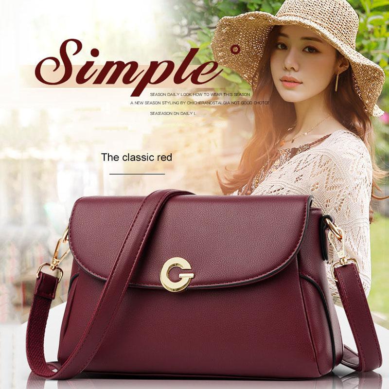 Women Shoulder Messenger Bags Casual Female Crossbody Bags Soft Surface Genuine Leather Cowhide Two Shoulder Straps Adjustable