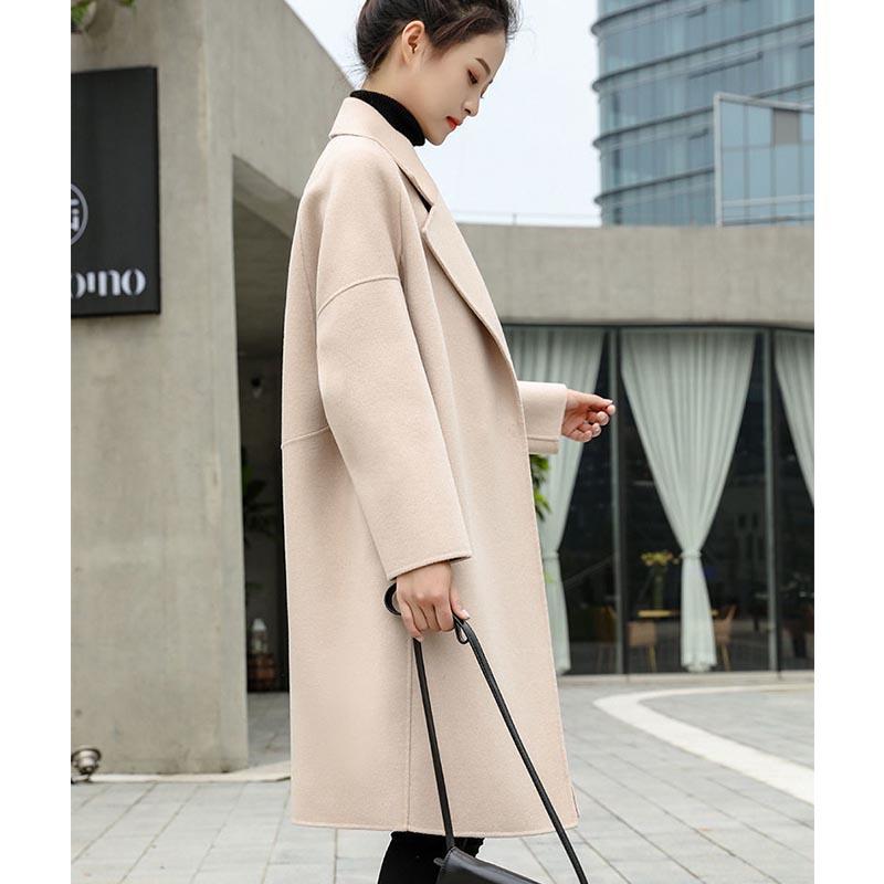 Spring and Autumn Woolen Coat Women Loose Casual Fashion Coat