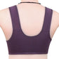 Middle-aged and Elderly Mothers No Steel Ring Front Buckle Cotton Bra Large Size Bra Middle-aged Cotton Underwear Vest-style Thin Section