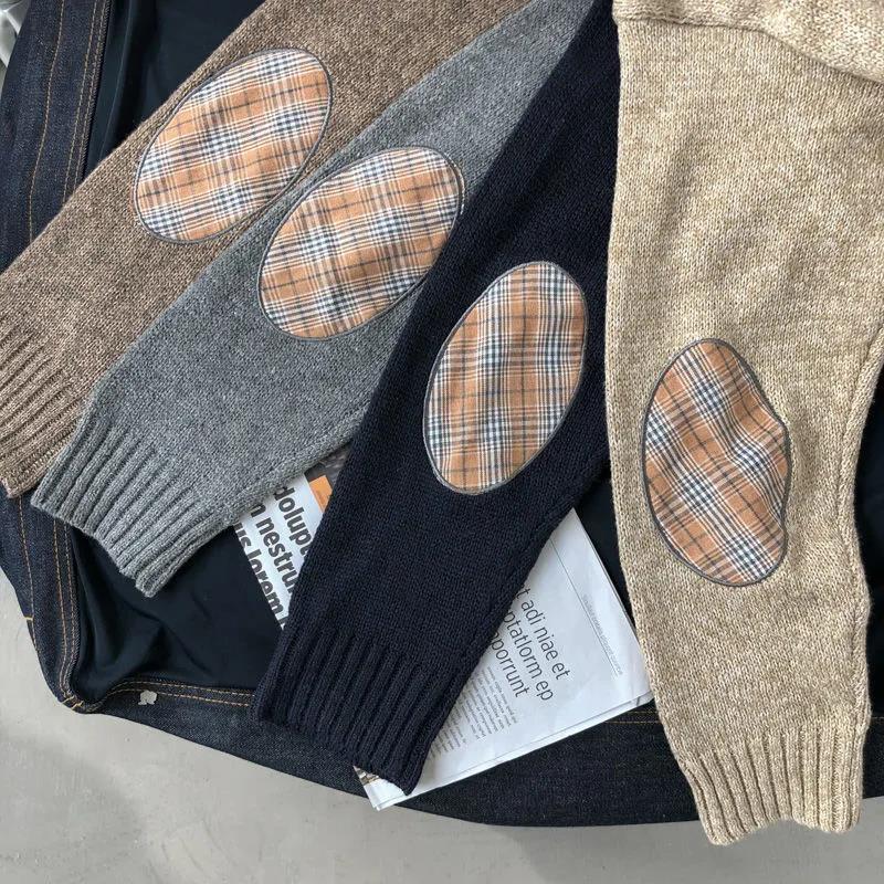 Knitted Jacket Trend Men's Sweaters Thick Styles of Autumn and Winter Warm and Comfortable Loose Retro Sweater
