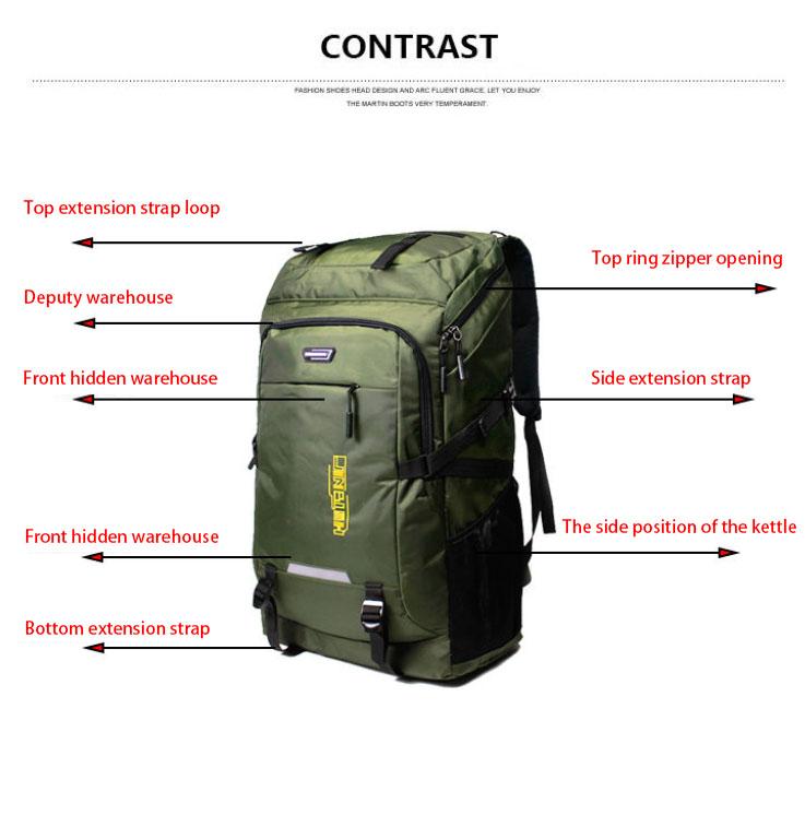 80L Super Large Capacity Outdoor Hiking Backpack Men's Long-distance Business Trip Luggage Clothes Work Big Backpack