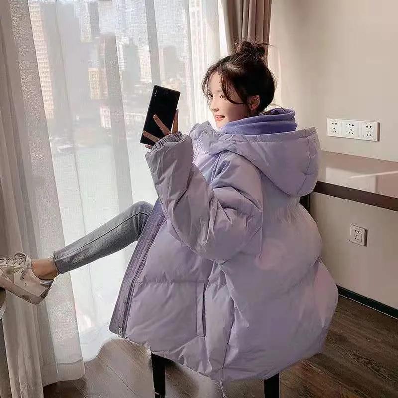 Down Padded Jacket Women's Padded Jacket Winter Student Loose Padded Jacket Bread Coat Thickened Windproof Jacket Warm Coat