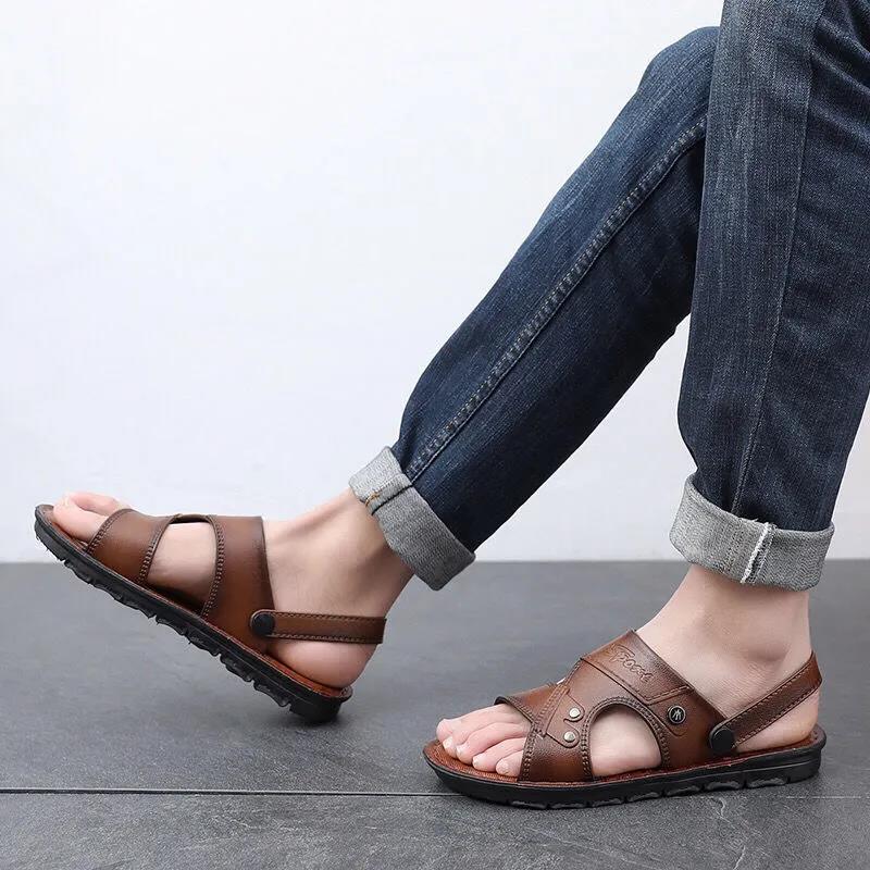 Summer Waterproof Non-slip Sandals Men's Soft Bottom Wear-resistant Sandals Breathable Sandals