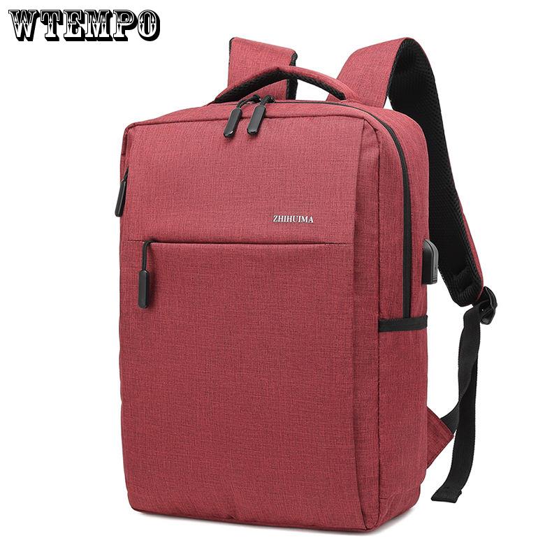 Fashion man laptop backpack usb charging bags large male business travel bag backpack