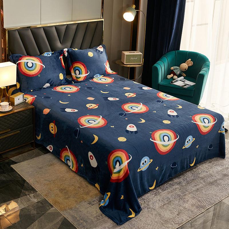 Autumn and Winter Universal Plus Velvet Thick Warm Blanket Flannel Bed Sheet Coral Fleece Blanket Four Seasons Blanket Nap Air Conditioning Blanket