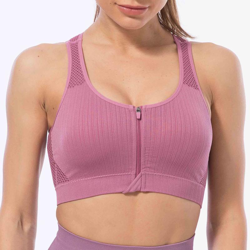 Women Sports Bra  Mesh Brathable Push Up Female Gym Fitness Sports Underwear Female Yoga Bra