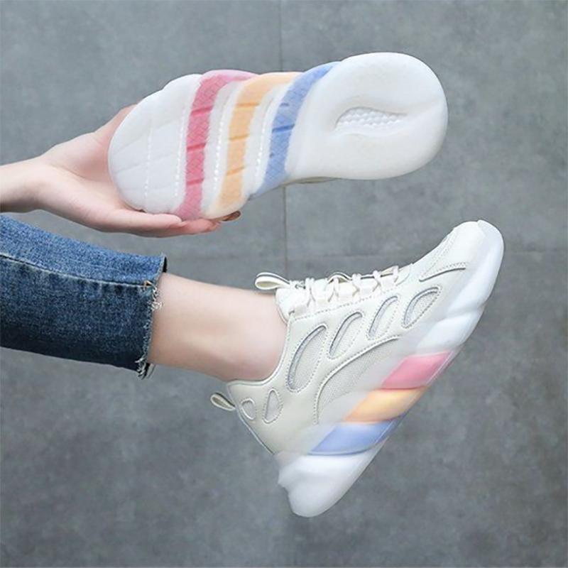 Thick-soled Height-increasing Shoes Fashion Ladies  All-match Casual Sports Shoes Spring and Summer Outdoor Running Breathable Clearance Shoes