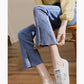 Flared Jeans Women's High Waist Slim Fit Spring Split Up Ninth Denim Pants Retro All Match Comfortable Breathable Jeans