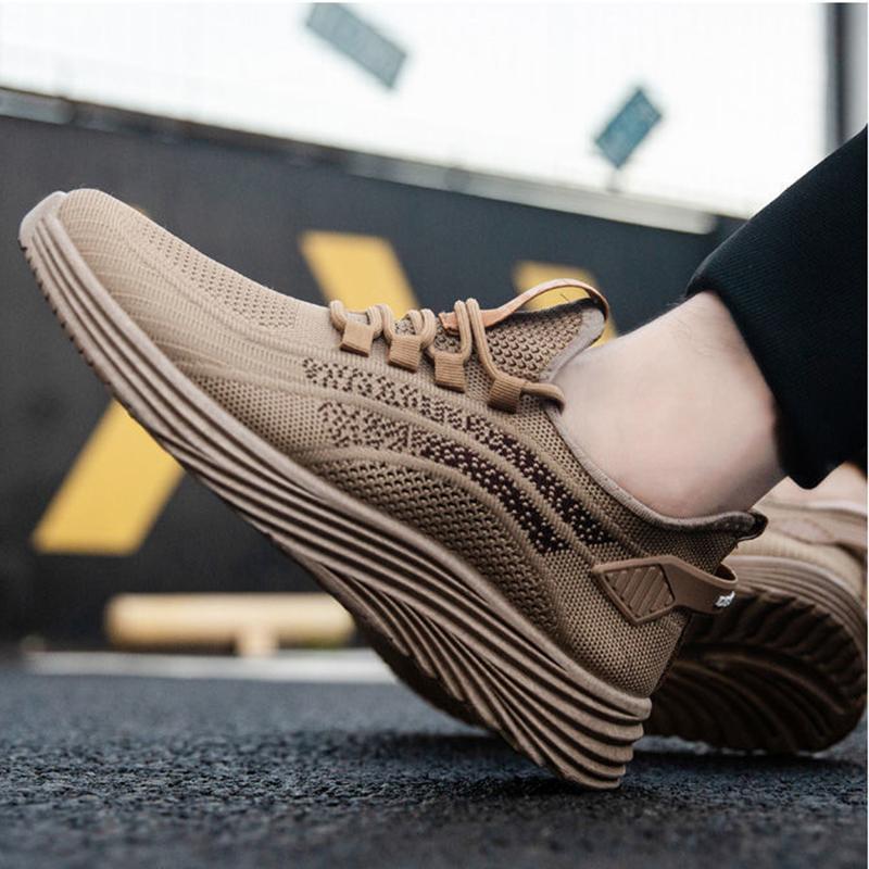 Summer Men's Shoes Fly Woven Comfortable Breathable Sports Shoes Running Shoes All-match Casual Shoes Men