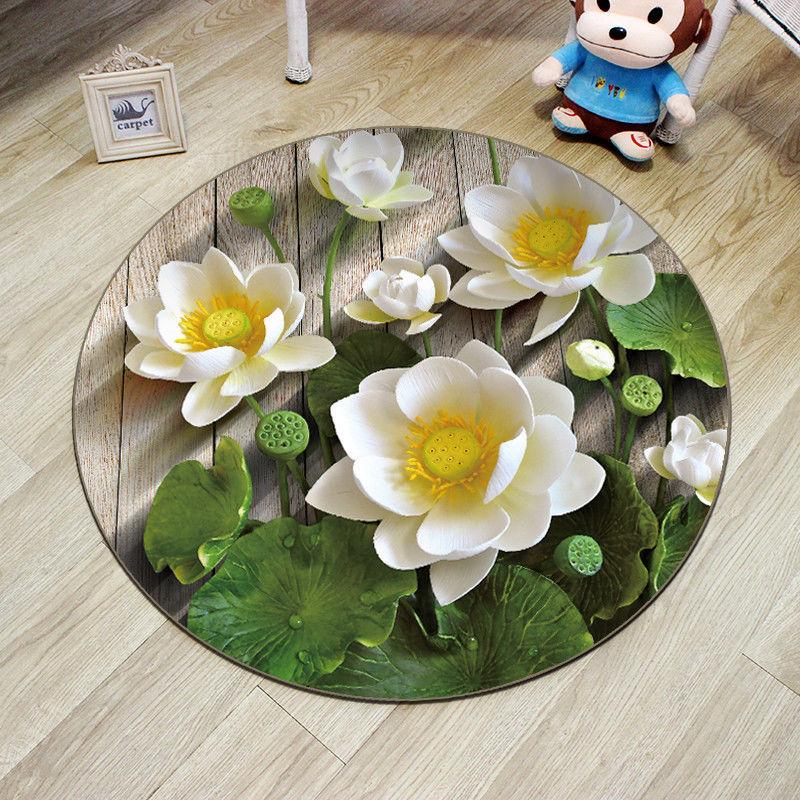 Round Carpet 3d Printed Carpet  for Living Room Bedroom Children Rug
