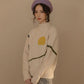 Autumn and Winter Independent Design Fun Egg Yolk Sweater, Casual Sweater Women