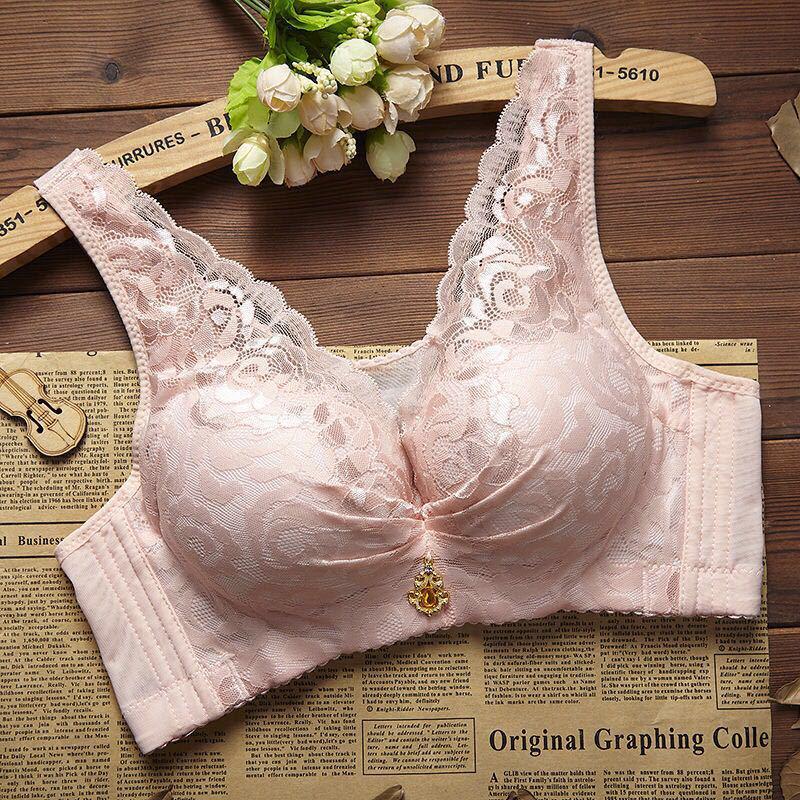 Sexy Seamless Bras for Women Beading Super Double Push Up Bra Underwear Gather