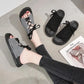 Roman Style Slippers Female Korean Version of The Society Wear Flat Sandals and Slippers Female Students All-match Summer Beach Shoes