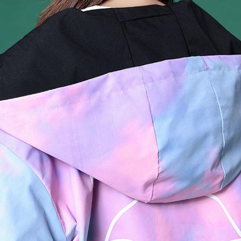 Reversible Jacket Women Loose Spring and Autumn Baseball Uniform Jacket Double-sided Wear Top