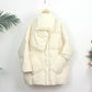 Scarf Down Jacket Women's Mid-length Korean Style Loose Thick Literary Simple Fashion Large Size Jacket