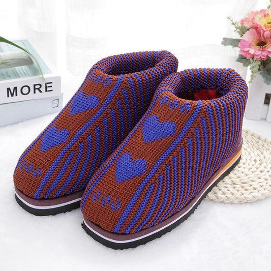 Handmade Cotton Shoes Women's Thick Cotton Shoes Non-slip Bottom Warm Cotton Shoes Adult Finished Products Thick Wool Shoes with Heels