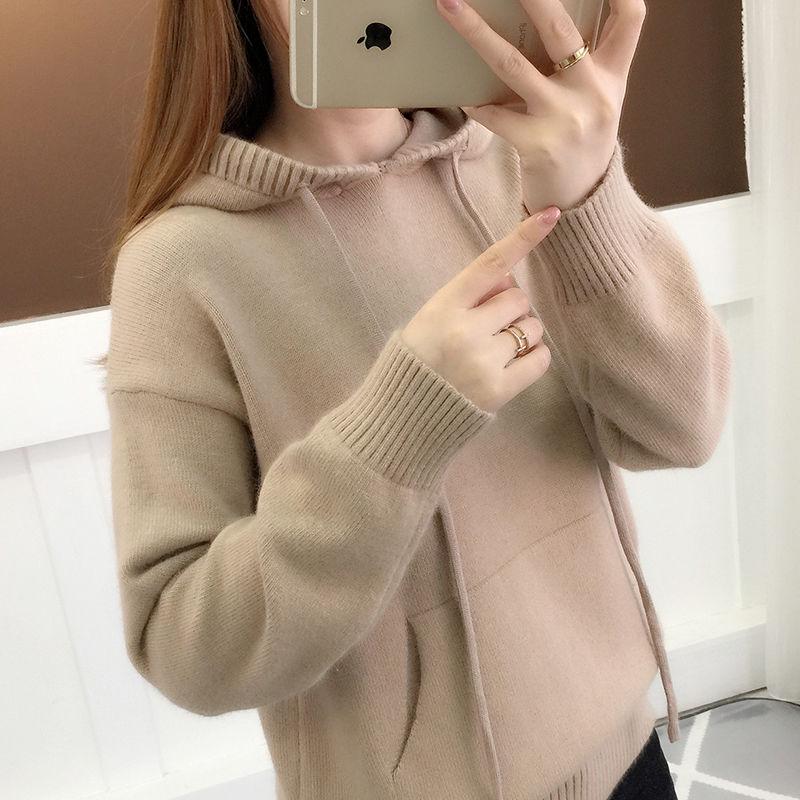 Pofulove (guaranteed against hair loss) autumn and winter pullover sweater women sweater women hooded sweater women
