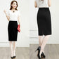 Mid-length Skirt Women's Spring and Summer Fashion Temperament High Waist Slit Professional Suit Skirt One-step Skirt