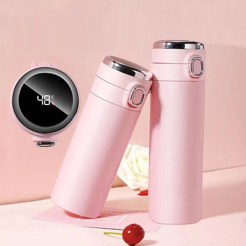 Insulation Water Cup Display Temperature Female Korean Version Cute High-value 304 Stainless Steel Portable Cup