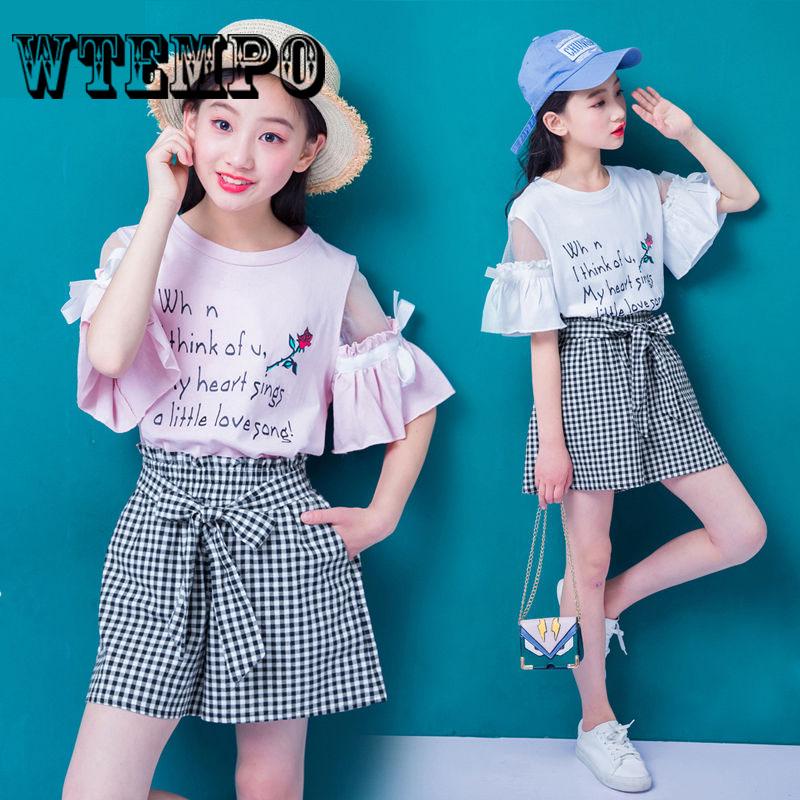 Short Pants Top Fashion Children Girls Summer Sleeveless Tops Short Clothing Sets