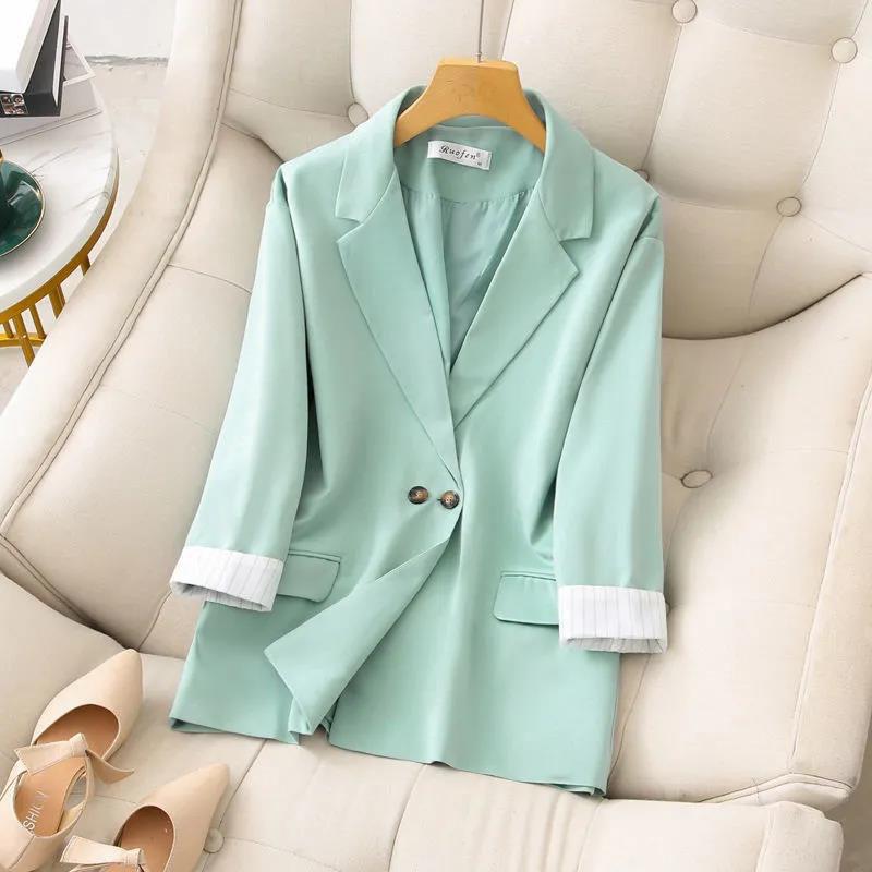 Spring and Autumn Small Suit Loose Retro Casual Wild Thin Short Suit Jacket Women