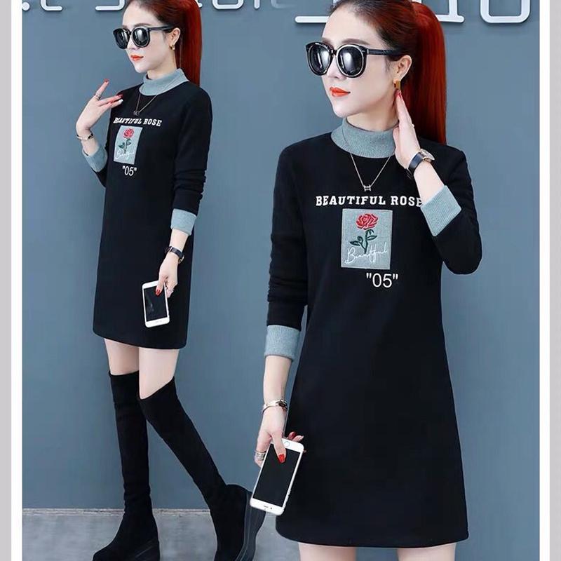 Plus Velvet Padded Sweater Women's Warmth Self-cultivation Sexy Pullover Korean Knitted Sweater Autumn and Winter Long Women's Jacket