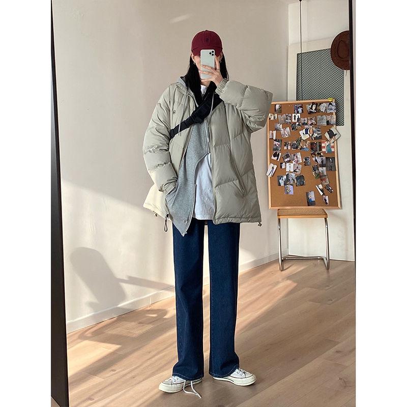 Women's Winter Mid-length Thick Padded Jacket Korean Style Loose Top All-match Thin Cotton-padded Jacket Cotton Clothing Trend