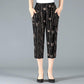 Summer Cropped Pants Women's Pants Cropped Casual Pants Women's High Waist Stretch Pants Cropped Pants