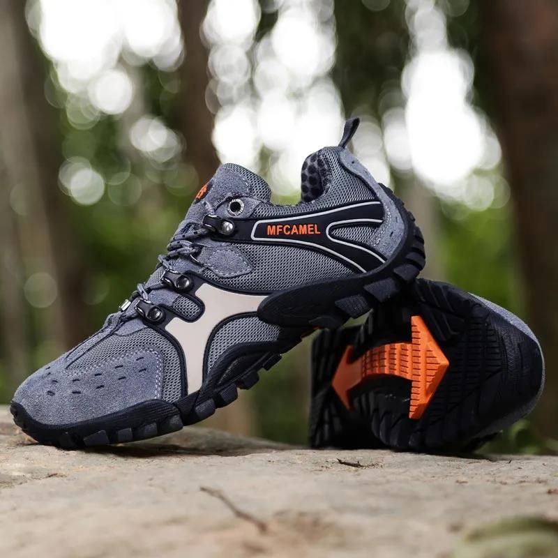 Unisex Hiking Shoes Outdoor Sports Shoes Non-slip Wear-resistant Hiking Shoes Breathable Lightweight Running Shoes Camping Fishing