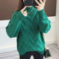 Cold-proof Solid Color Turtleneck Sweater Female Autumn Large Size Warm Sweater Thickening