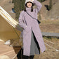 Purple Cotton Coat Cotton Coat Loose Fashion Temperament All-match Female Rhomboid Bread Coat Long Coat