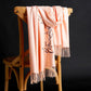 Pure Color Imitation Cashmere Embroidered Scarf Mid-length Ladies Ethnic Style Tassel Shawl Warm Scarf Soft Fabric Women's Shawl